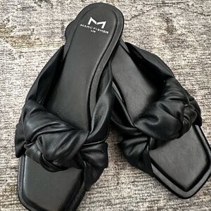 Marc Fisher Farisa Square Toe Black Women's Sandals